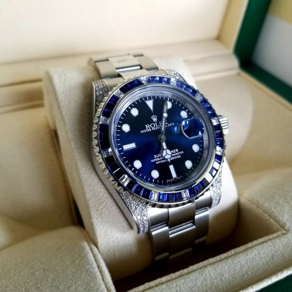 Rolex Submariner 116610LN Diamonds Steel Sapphire - Picture 7 of 8